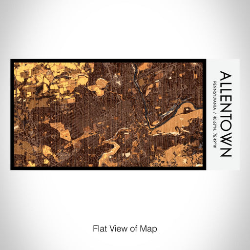Rendered View of Allentown Pennsylvania Map on 17oz Stainless Steel Insulated Bottle with printed ember style map