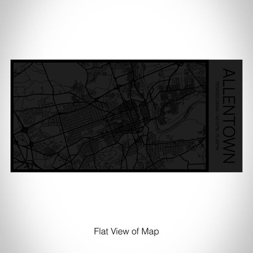 Rendered View of Allentown Pennsylvania Map on 17oz Stainless Steel Insulated Cola Bottle in Stainless in Matte Black