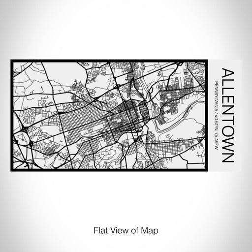 Rendered View of Allentown Pennsylvania Map on 17oz Stainless Steel Insulated Cola Bottle in Stainless in Matte White