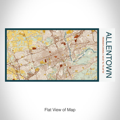 Rendered View of Allentown Pennsylvania Map on 17oz Stainless Steel Insulated Bottle with printed woodblock style map