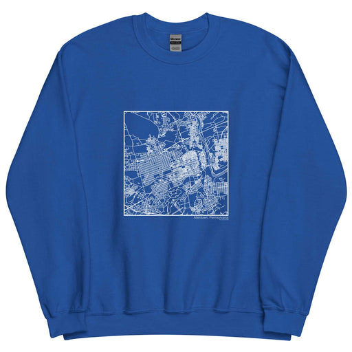 Allentown Pennsylvania  Map Unisex Crewneck Sweater with City inscription in Royal Blue