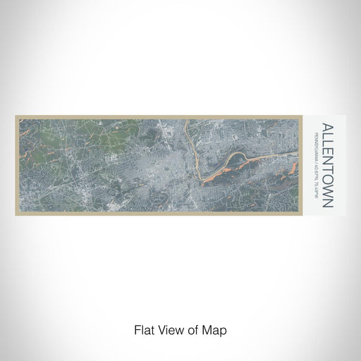 Rendered View of Allentown Pennsylvania Map on 10oz Stainless Steel Insulated Cup in Afternoon with Sliding Lid