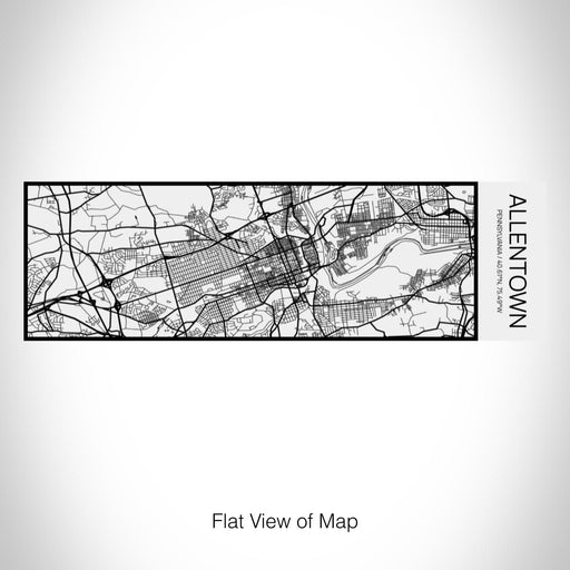Rendered View of Allentown Pennsylvania Map on 10oz Stainless Steel Insulated Cup in Matte White with Sliding Lid