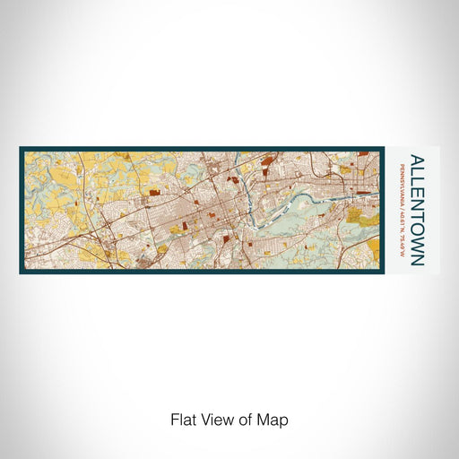 Rendered View of Allentown Pennsylvania Map on 10oz Stainless Steel Insulated Cup in Woodblock with Sliding Lid