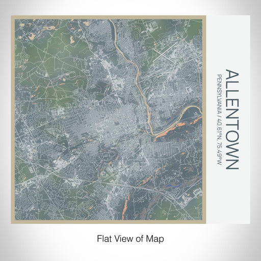 Rendered View of Allentown Pennsylvania Map on 17oz Stainless Steel Insulated Tumbler in Afternoon Map Style