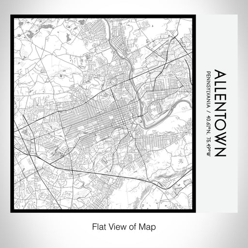 Rendered View of Allentown Pennsylvania Map on 17oz Stainless Steel Insulated Tumbler in Classic Map Style