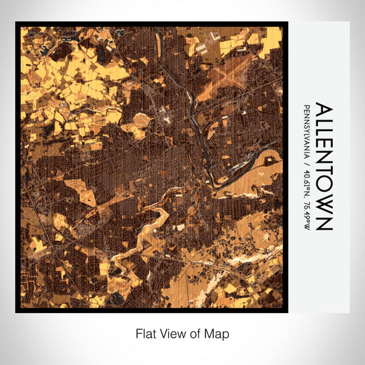 Rendered View of Allentown Pennsylvania Map on 17oz Stainless Steel Insulated Tumbler in Ember Map Style
