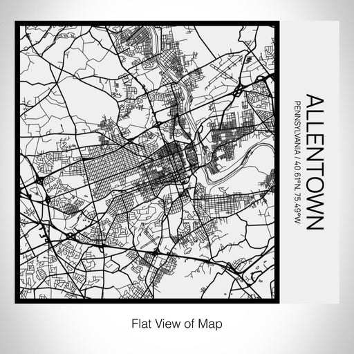 Rendered View of Allentown Pennsylvania Map on 17oz Stainless Steel Insulated Tumbler in Matte White with Tactile Lines