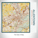 Rendered View of Allentown Pennsylvania Map on 17oz Stainless Steel Insulated Tumbler in Woodblock Map Style