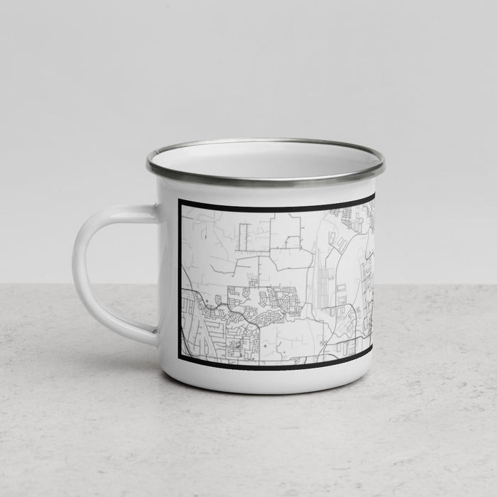 Left View Custom Alliance Texas Map Enamel Mug in Classic