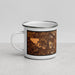 Left View Custom Alliance Texas Map Enamel Mug in Ember