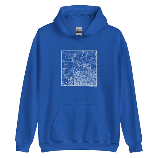 Alliance Texas  Map Unisex Hoodie Sweater with City inscription in Royal Blue