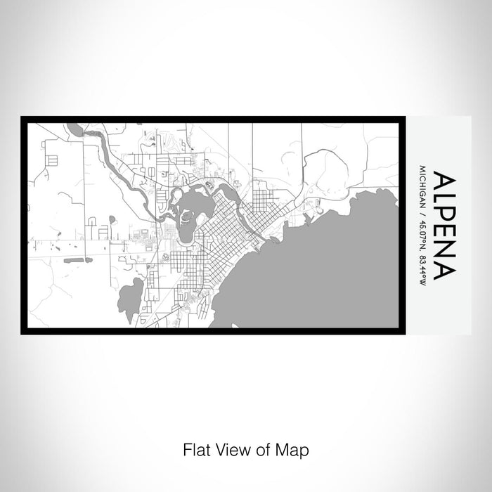 Rendered View of Alpena Michigan Map on 17oz Stainless Steel Insulated Bottle with printed classic style map