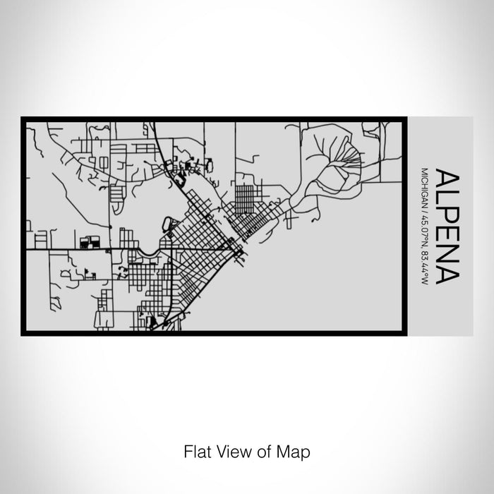 Rendered View of Alpena Michigan Map on 17oz Stainless Steel Insulated Cola Bottle in Stainless