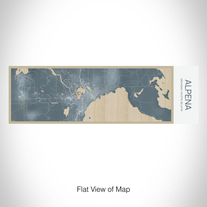 Rendered View of Alpena Michigan Map on 10oz Stainless Steel Insulated Cup in Afternoon with Sliding Lid