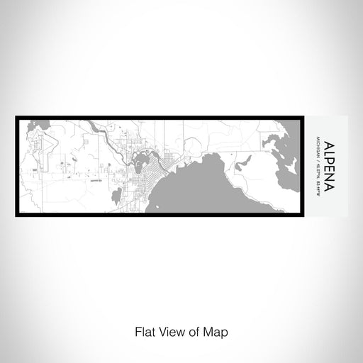 Rendered View of Alpena Michigan Map on 10oz Stainless Steel Insulated Cup in Classic with Sliding Lid