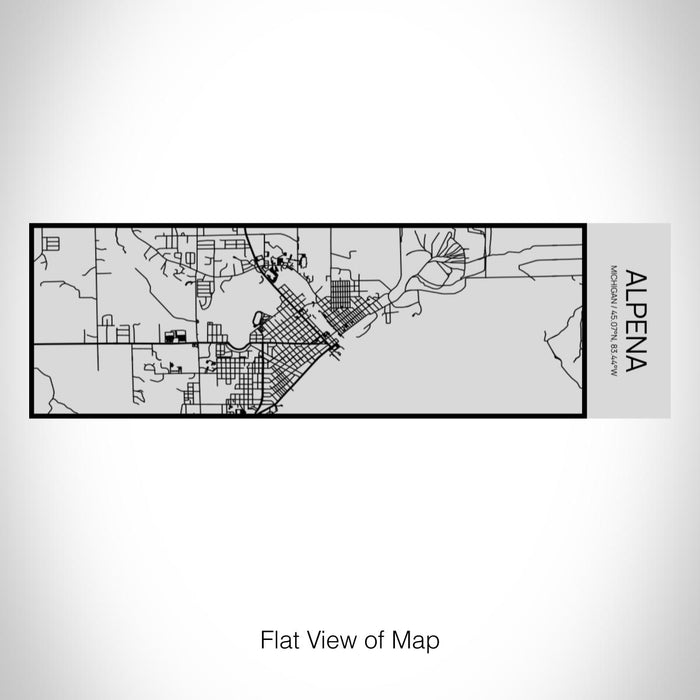Rendered View of Alpena Michigan Map on 10oz Stainless Steel Insulated Cup with Sipping Lid