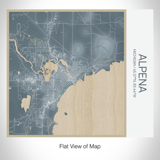 Rendered View of Alpena Michigan Map on 17oz Stainless Steel Insulated Tumbler in Afternoon Map Style