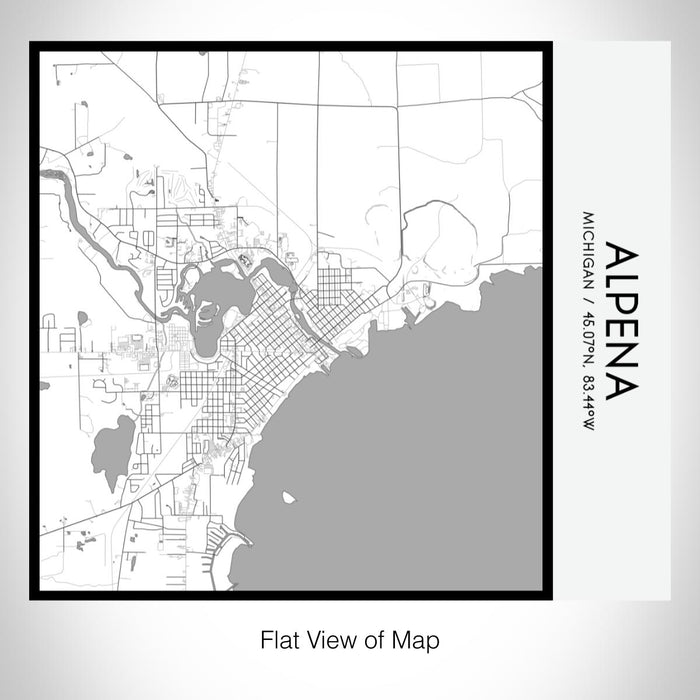 Rendered View of Alpena Michigan Map on 17oz Stainless Steel Insulated Tumbler in Classic Map Style