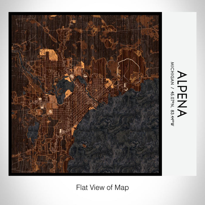 Rendered View of Alpena Michigan Map on 17oz Stainless Steel Insulated Tumbler in Ember Map Style