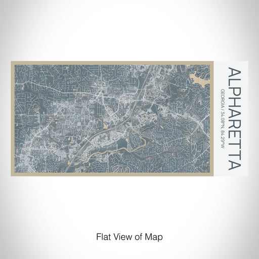 Rendered View of Alpharetta Georgia Map on 17oz Stainless Steel Insulated Bottle with printed afternoon style map