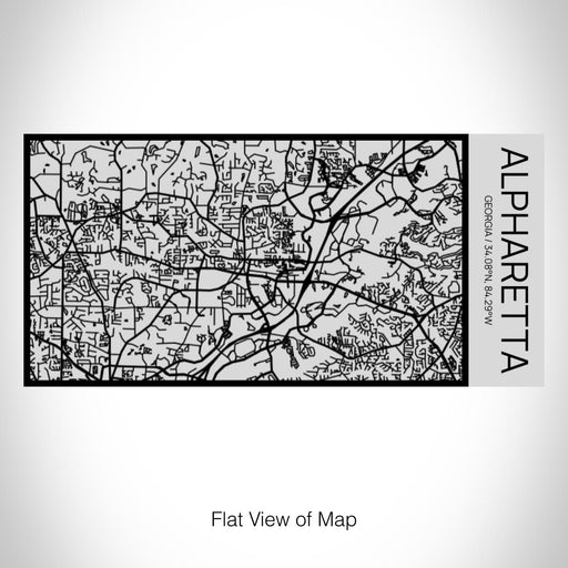 Rendered View of Alpharetta Georgia Map on 17oz Stainless Steel Insulated Cola Bottle in Stainless