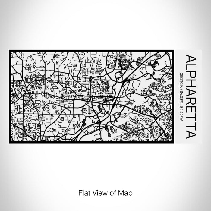 Rendered View of Alpharetta Georgia Map on 17oz Stainless Steel Insulated Cola Bottle in Stainless in Matte White