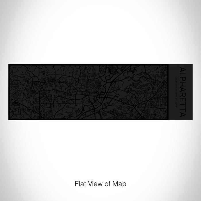 Rendered View of Alpharetta Georgia Map on 10oz Stainless Steel Insulated Cup in Matte Black with Sliding Lid