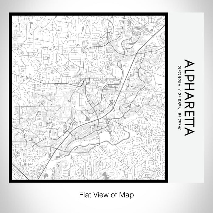 Rendered View of Alpharetta Georgia Map on 17oz Stainless Steel Insulated Tumbler in Classic Map Style
