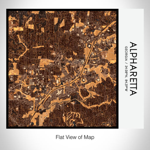 Rendered View of Alpharetta Georgia Map on 17oz Stainless Steel Insulated Tumbler in Ember Map Style