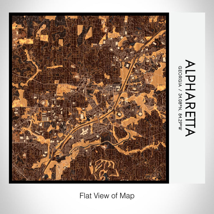 Rendered View of Alpharetta Georgia Map on 17oz Stainless Steel Insulated Tumbler in Ember Map Style