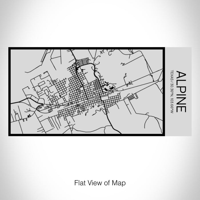 Rendered View of Alpine Texas Map on 17oz Stainless Steel Insulated Cola Bottle in Stainless