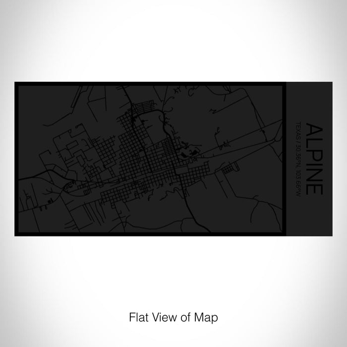 Rendered View of Alpine Texas Map on 17oz Stainless Steel Insulated Cola Bottle in Stainless in Matte Black