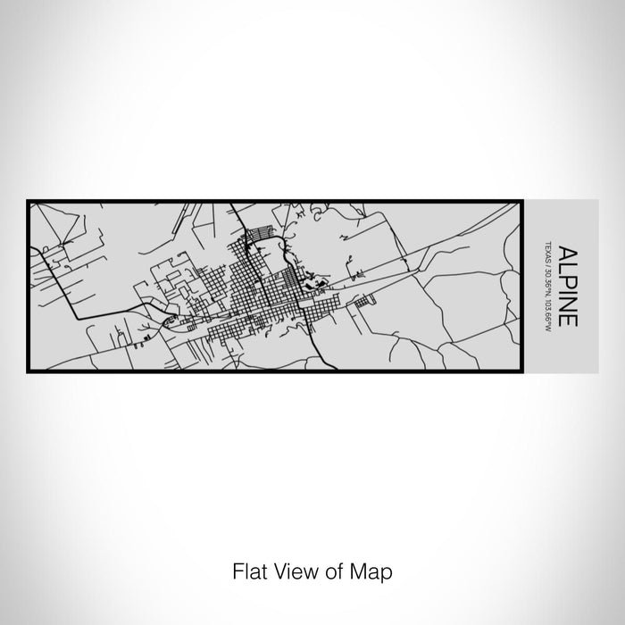 Rendered View of Alpine Texas Map on 10oz Stainless Steel Insulated Cup with Sipping Lid