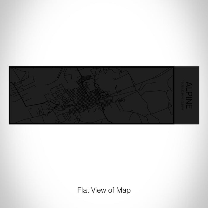 Rendered View of Alpine Texas Map on 10oz Stainless Steel Insulated Cup in Matte Black with Sliding Lid