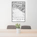 24x36 Altadena California Map Print Portrait Orientation in Classic Style Behind 2 Chairs Table and Potted Plant