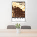 24x36 Altadena California Map Print Portrait Orientation in Ember Style Behind 2 Chairs Table and Potted Plant