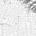 Altadena California Map Print in Classic Style Zoomed In Close Up Showing Details