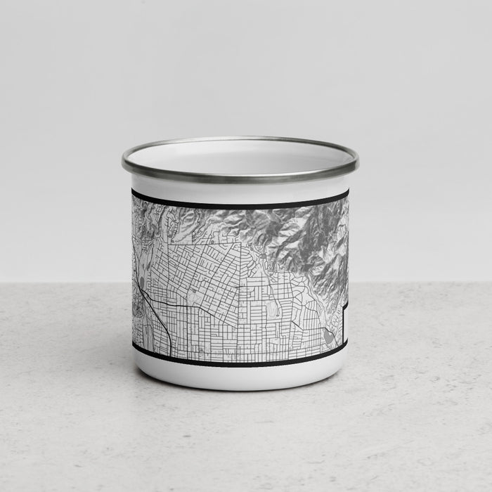 Front View Custom Altadena California Map Enamel Mug in Classic