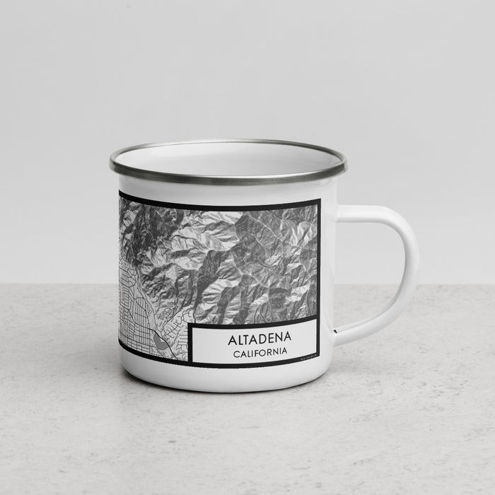 Right View Custom Altadena California Map Enamel Mug in Classic