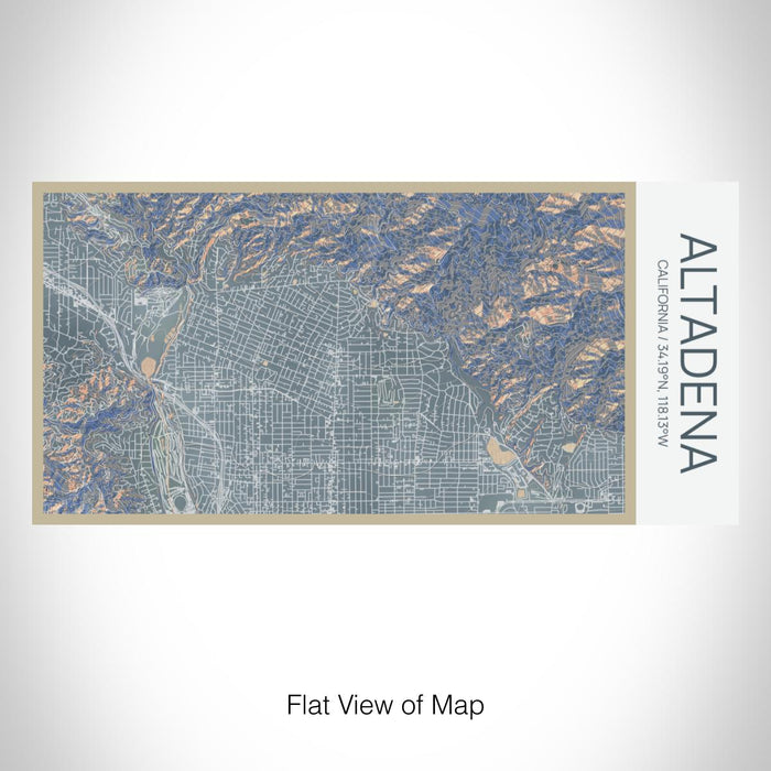 Rendered View of Altadena California Map on 17oz Stainless Steel Insulated Bottle with printed afternoon style map