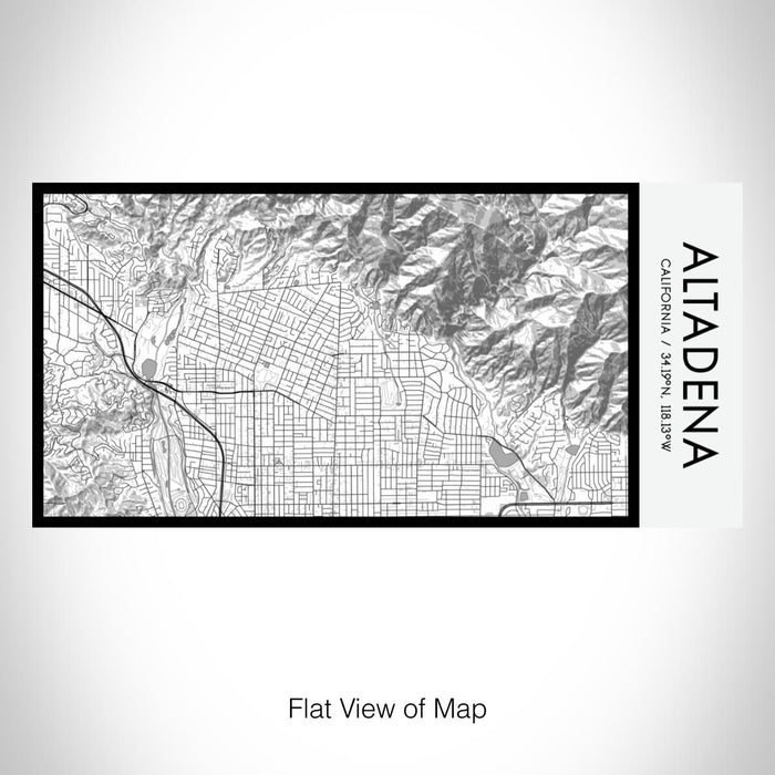 Rendered View of Altadena California Map on 17oz Stainless Steel Insulated Bottle with printed classic style map