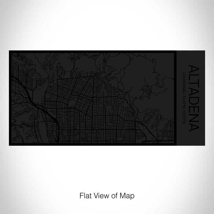Rendered View of Altadena California Map on 17oz Stainless Steel Insulated Cola Bottle in Stainless in Matte Black