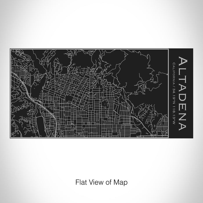 Rendered View of Altadena California Map on 17oz Stainless Steel Insulated Cola Bottle in Black