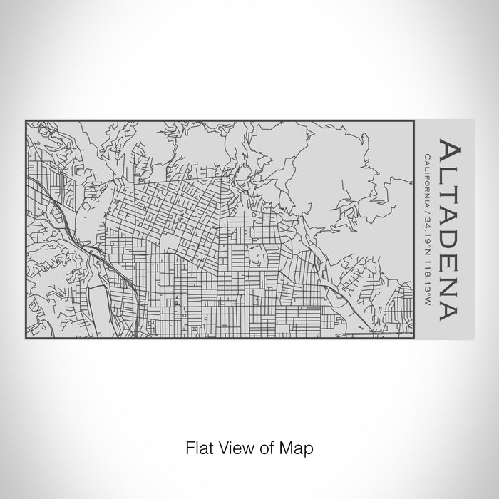 Rendered View of Altadena California Map on 17oz Stainless Steel Insulated Cola Bottle