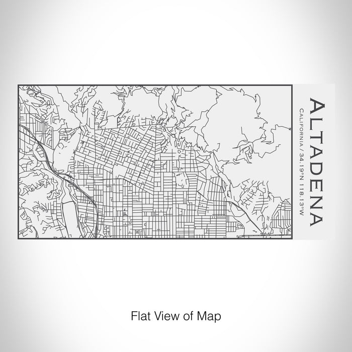 Rendered View of Altadena California Map on 17oz Stainless Steel Insulated Cola Bottle in White