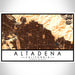 Altadena California Map Print Landscape Orientation in Ember Style With Shaded Background