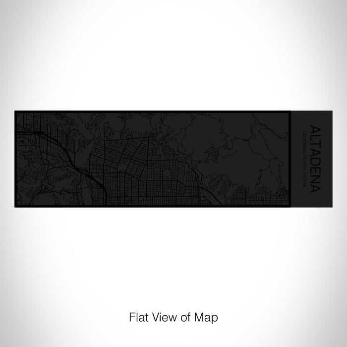 Rendered View of Altadena California Map on 10oz Stainless Steel Insulated Cup in Matte Black with Sliding Lid