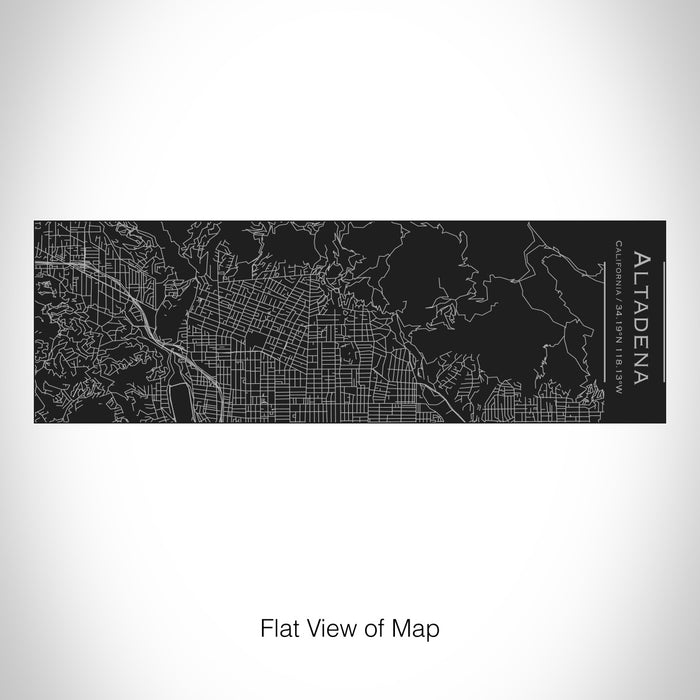 Rendered View of Altadena California Map on 10oz Stainless Steel Insulated Cup with Sliding Lid in Black