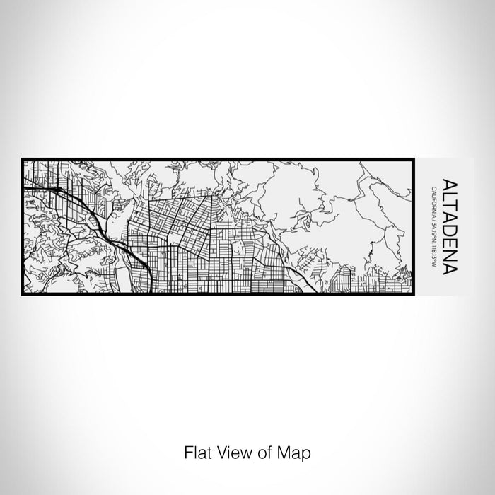 Rendered View of Altadena California Map on 10oz Stainless Steel Insulated Cup in Matte White with Sliding Lid